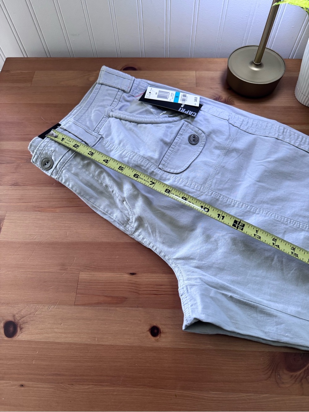 Style & Co New City Silver Cropped Pants Size 16 New With Tags - Picture 8 of 10
